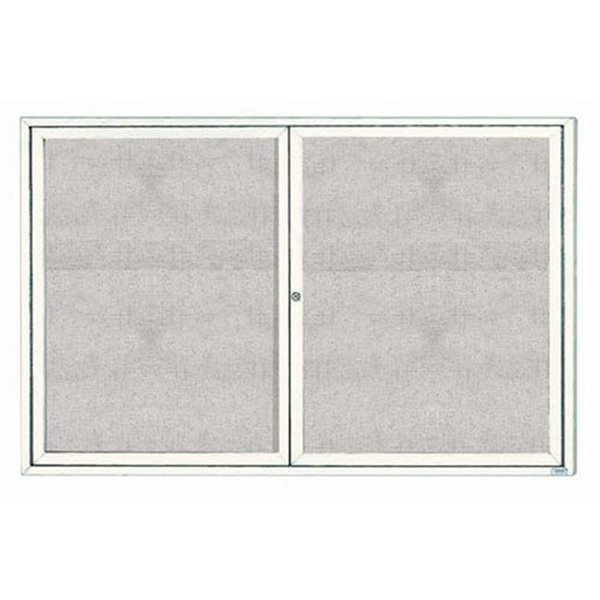 Aarco Aarco Products ODCC4872RIW Outdoor Illuminated Enclosed Bulletin Board - White ODCC4872RIW